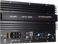 Amplificador De Audio Mono Para Coche De 2 X 12 V Y 1000 W, Potente Amplificador De Subwoofer Con Graves Profundos Pa80d