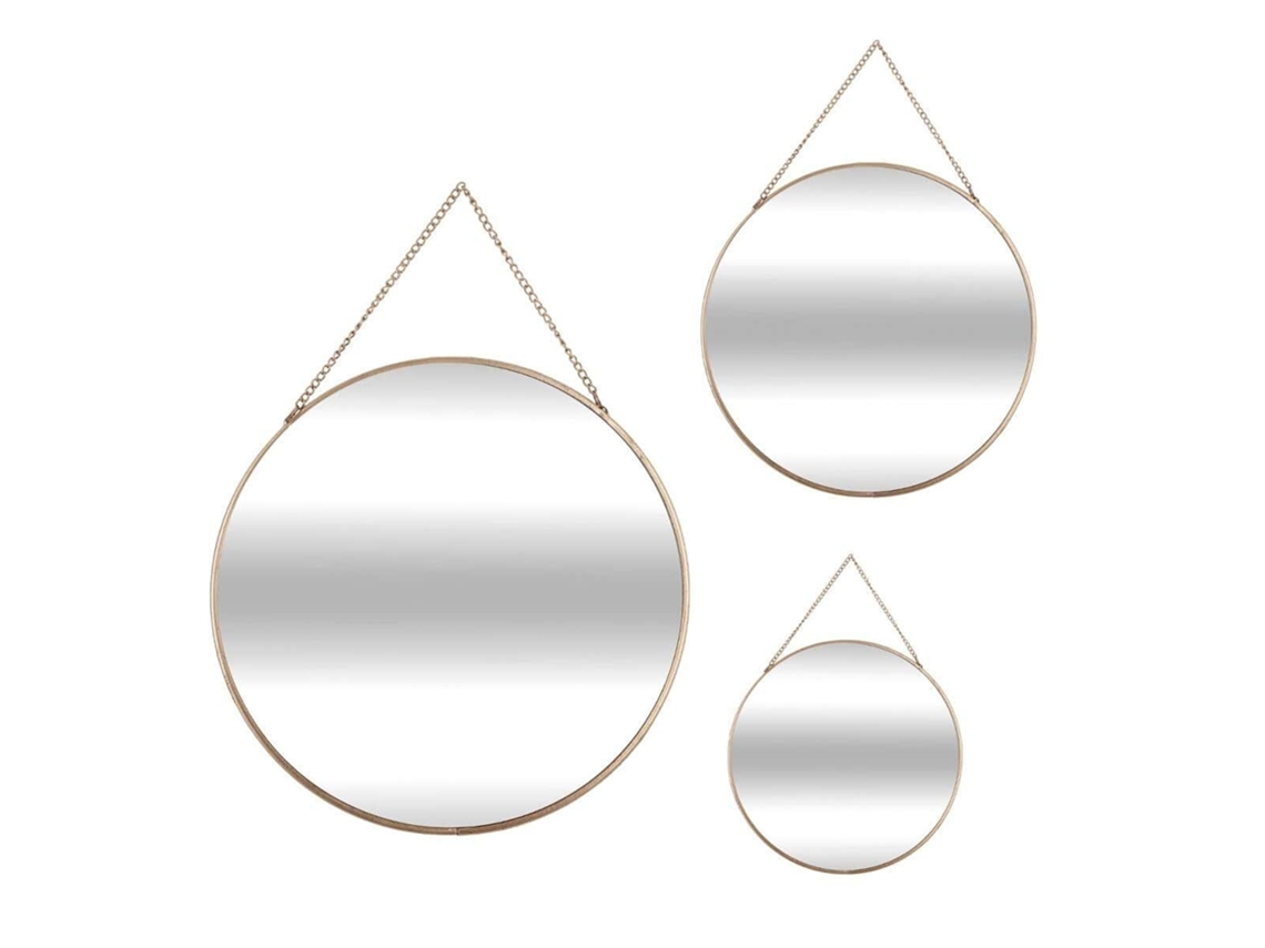 Set de 3 espejos redondos con cadena - Ø20cm Ø24cm Ø29cm WELLHOME