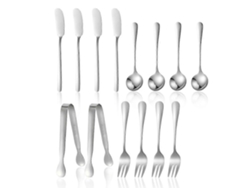 Juego de 14 cuchillos de acero inoxidable para cortar queso, mantequilla y mermelada. Rosewell