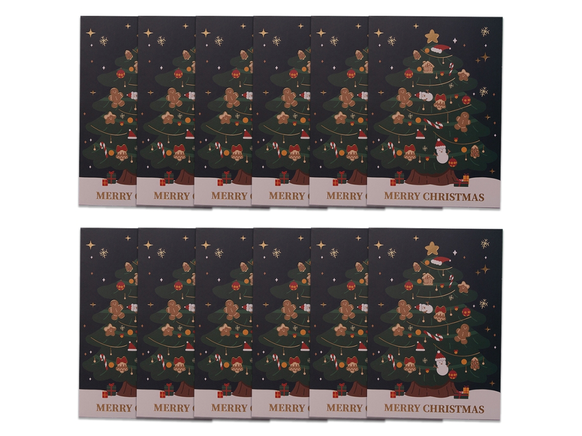 Postal de Navidad KKVOGMLE Juego Varios Paquetes Tarjetas Felicitación Cajatarjetas Cartón