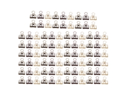 90 Clips Metálicos Pequeños De 32 Mm Con Gran Fuerza De Sujeción Para Oficina Y Documentos.