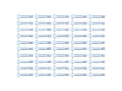 50 Tornillos Autoatacantes De Acero Al Carbono Cruzados 4.2x19mm Juego De Tornillos Para Reparación Cabeza Redonda