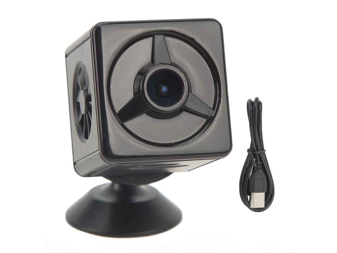 Minicámara de vigilancia inalámbrica HD 1080p con visión nocturna infrarroja, detección de movimiento y gran angular (Wi-Fi)