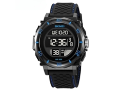 Reloj digital deportivo resistente al agua de acero inoxidable para hombre - Azul