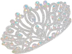 Corona Nupcial De Aleación De Zinc Y Cristal De Plata, Tiara Ligera Y Duradera.