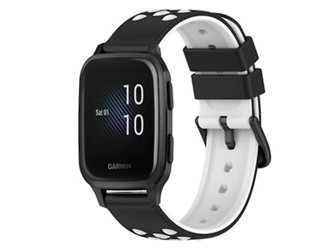 Correa para reloj Garmin Venu Sq de silicona bicolor rosa-blanco de 20 mm VENISYMLIS