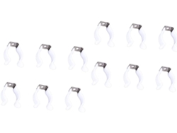 Clips De Acero Inoxidable Para Soportes De Lámparas Led, Paquete De 12 Unidades, Prácticos Para Tubos.