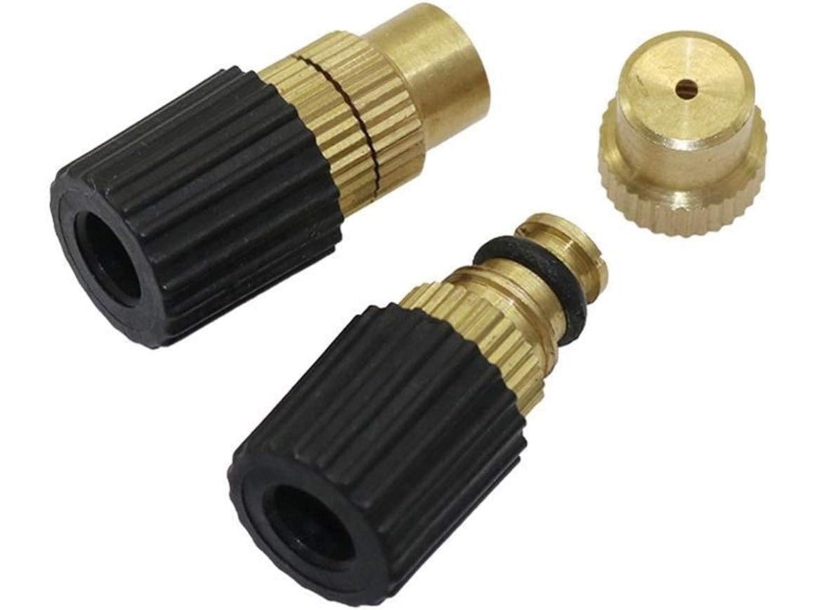 Boquilla Nebulizadora De Latón Ajustable 6 Mm Para Riego Jardín Latón