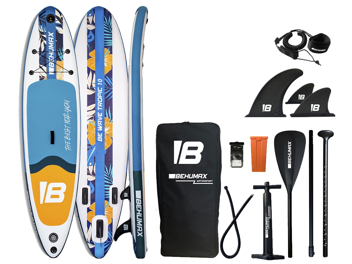 Tabla de Paddle Surf BEHUMAX Be Wave Tropic 10 Azul (305x76x15 cm)
