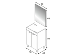 Mueble de Baño FORES 2 Puertas