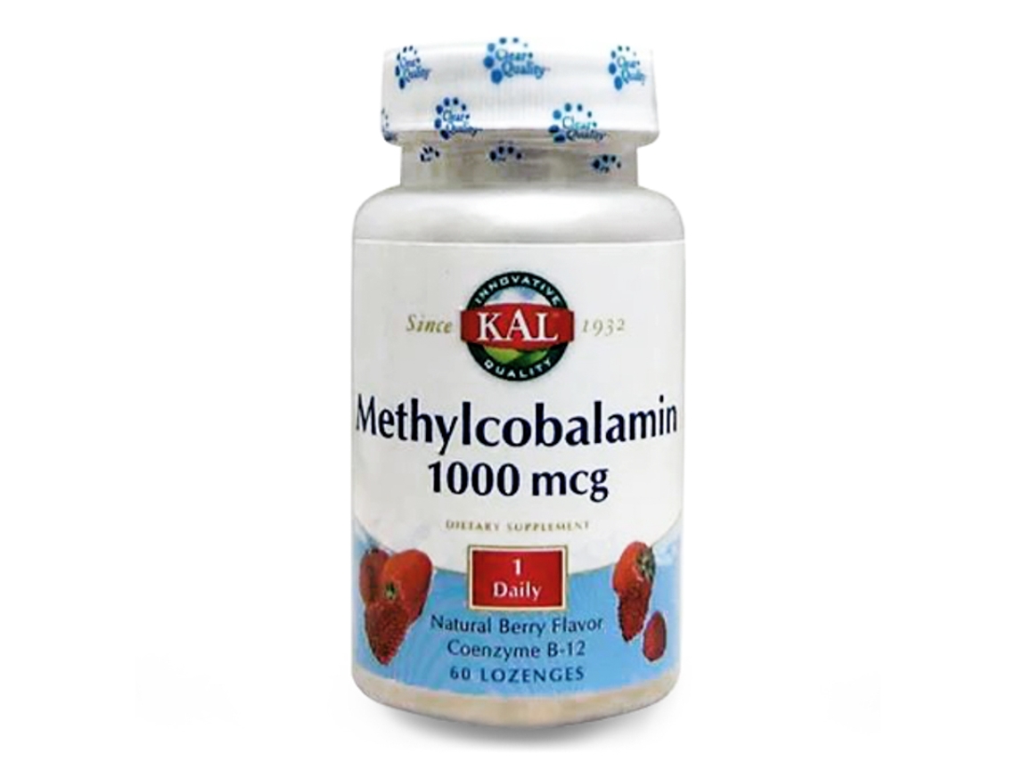 Complemento Alimentar SOLARAY Kal Methylcobalamin 1000Mcg 60 Comp.Sublingual Fresa (53575) (60 cápsulas)
