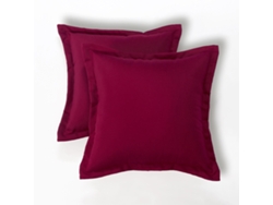 Homescapes Burgundy Plain Outdoor Cushion 45x45 Cm Set Of 2