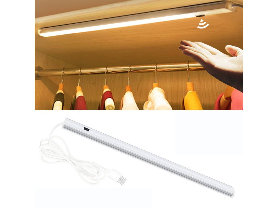 Tira de Luz LED con Sensor de Movimiento - Tres Colores Ajustables - 50cm RNEMITERY