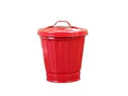 1 Cubo De Basura De Escritorio De Hierro.