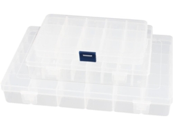 Caja Contenedora De Almacenamiento De Piezas Electrónicas Con Tornillos Ajustables De Plástico Bl...