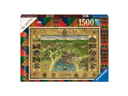 Puzzle RAVENSBURGUER Harry Potter: Hogwarts Map (Edad Mínima: 12 Años - 1500 Piezas)
