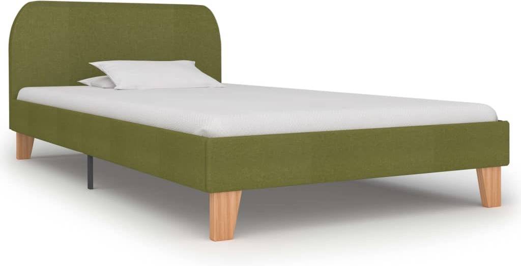 Cama VIDAXL 280881 Tejido Verde (Compatible con Colchón: 90x200 cm)
