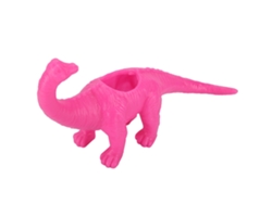 Jarrón de cactus suculento con forma de dinosaurio, decoración de jardín en rojo y rosa
