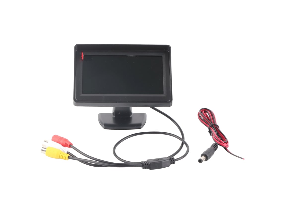 Monitor De Réar-visão Com Lcd Colorido 4.3 Polegadas À Prova D'água Para Carro Suv Van Caminhão Preto