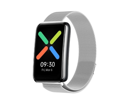 Correa Pulsera Milanese Mesh para Oppo Watch Free Plata