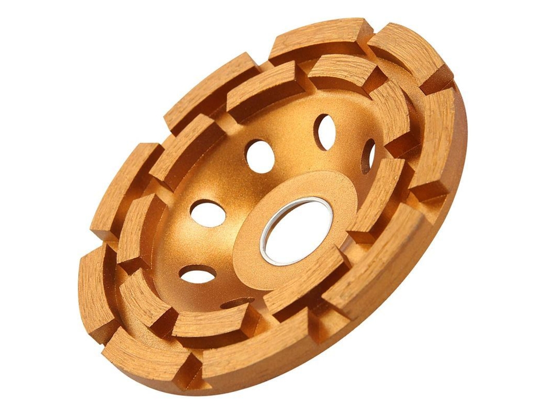 Roda De Esmeril Diamante De 5 Polegadas Para Polir E Limpar Concreto, Pedras E Cerâmicas Com Segmentos Duplos