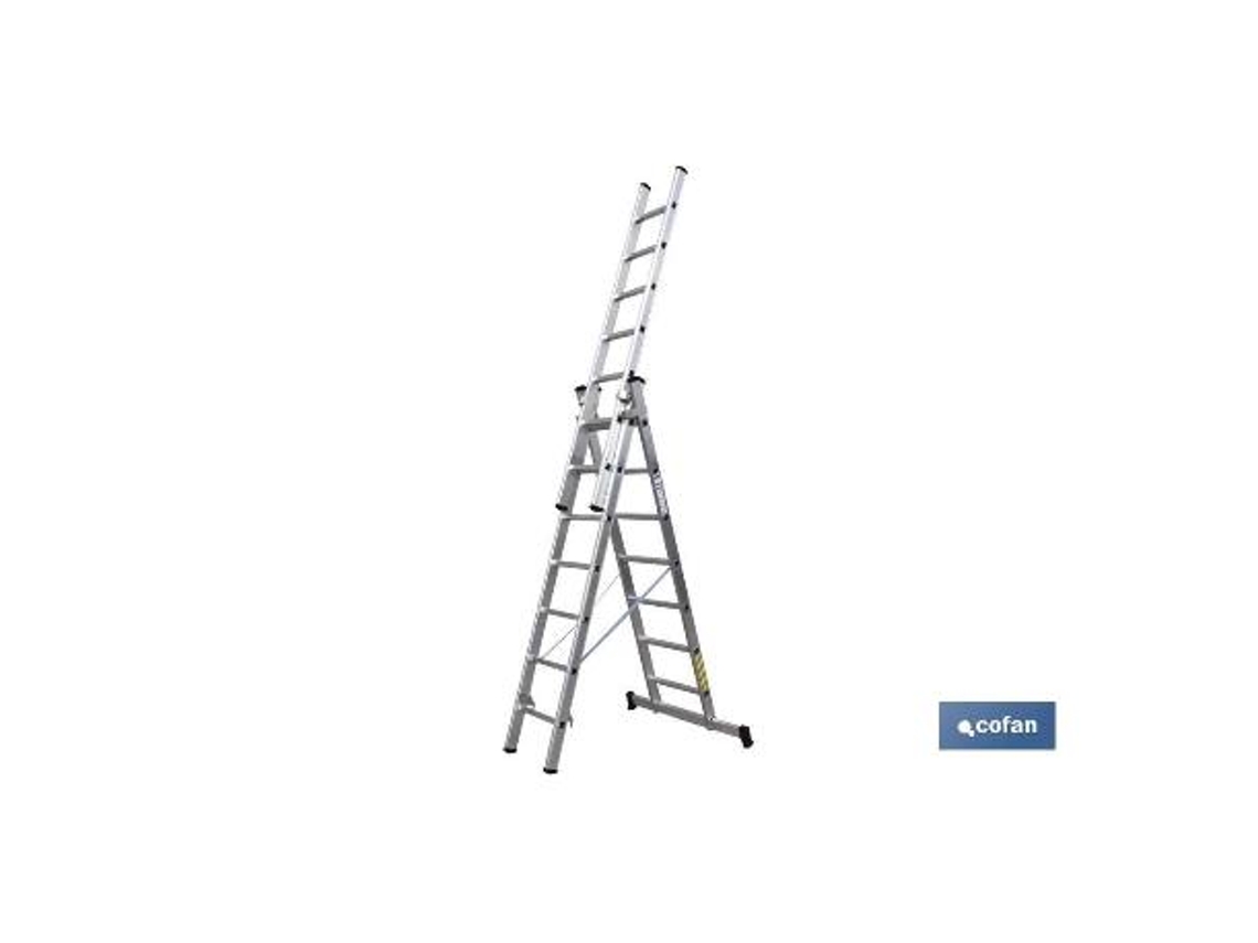 Escalera alum. triple 7 peld. 2,00+2,00+2,00 mts