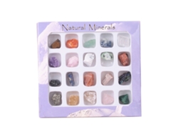 Calendario De Adviento Navideño Con 20 Piedras De Cristal Natural, Caja Sorpresa Para Niños Y Aficionados A La Geología.