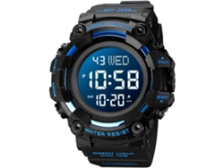 Reloj de pulsera deportivo militar con correa de goma electrónica resistente al agua hasta 50M con luz LED y calendario y fecha para hombre