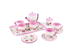 -set De Té Para Niñas En Lata Rosa Juego De Taza Tetera Plato Plato Princess Juguetes Regalos