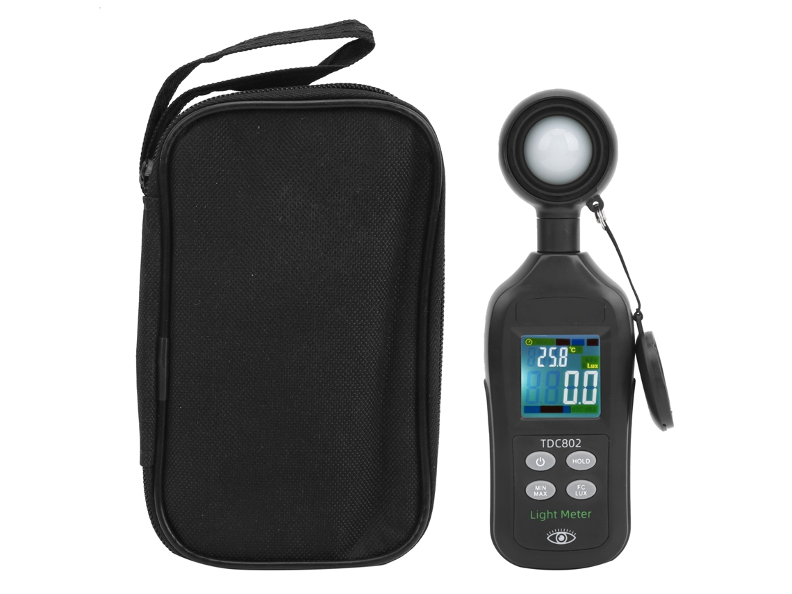 Medidor De Luz Digital Portátil Tdc802 Con Pantalla Lcd De 4 Dígitos, Rango De 0 A 200 K Lux.