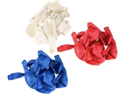 Juego 100 Globos Gruesos Cumpleaños, Rojos Blancos Fiestas, Bodas De Redondos Látex Y Para