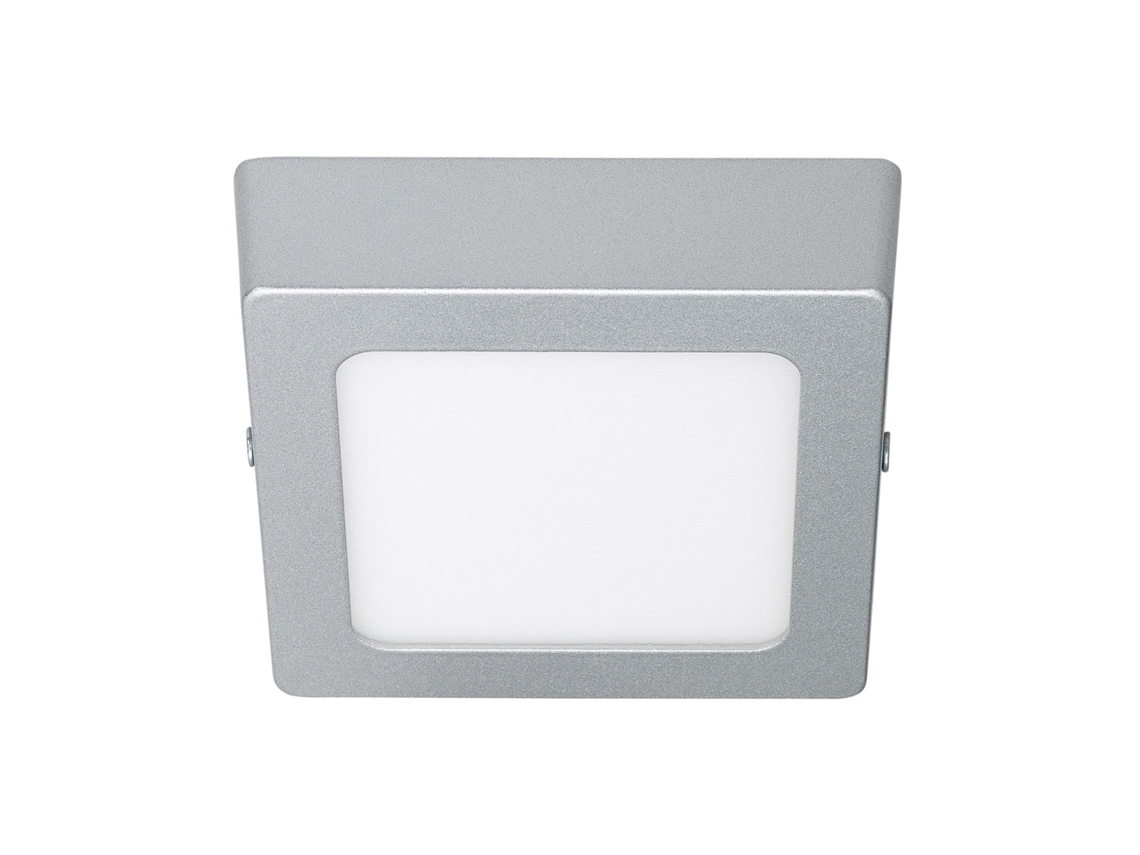 Lámpara de Techo LEDKIA Led 6W Cuadrada Aluminio Slim Cct Seleccionable Galán Gris 3000K 6000K (2,8 x 10,5 x 10,5 cm)