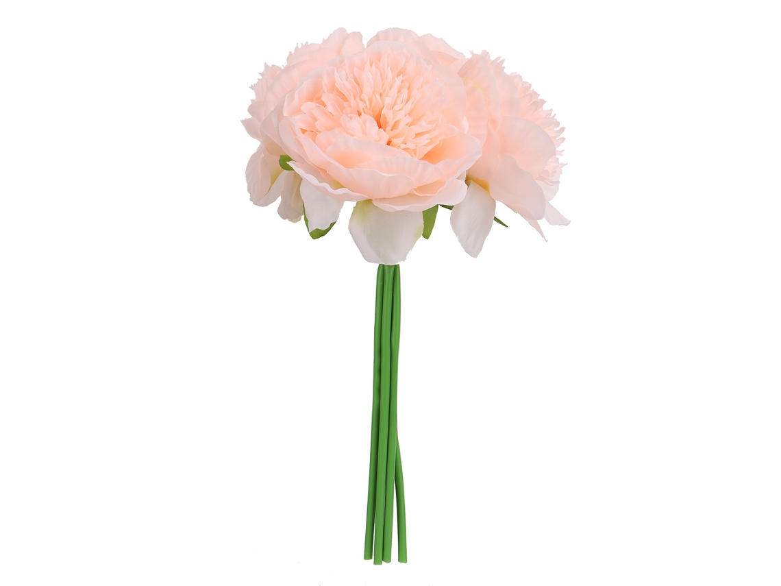 Buquê de peônias artificiais de seda Rebe-ramo para casamento, decoração e casa, rosa, buquê de noiva artificial