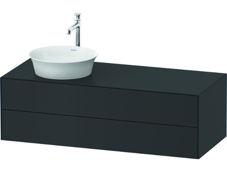 DURAVIT Tulip blanco, mueble de baño colgado en la pared, ancho 1300 x fondo 550mm, con 2 cajones, con tecnología tip-on, WT4987L