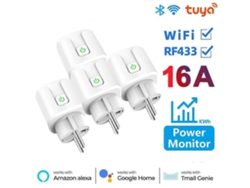 Enchufe inteligente Wi-Fi de 16 A y 220 V con control remoto por voz inalámbrico y monitor de energía para uso doméstico con Google Alexa. Nostalgia88