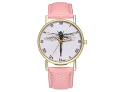 Reloj De Pulsera Analógico De Cuarzo Para Parejas, Diseño Lujoso E Informal En Color Rosa.