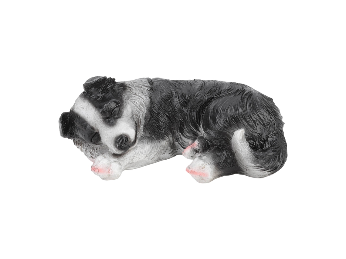 Estatua de perro Border Collie de resina sintética para jardín exterior