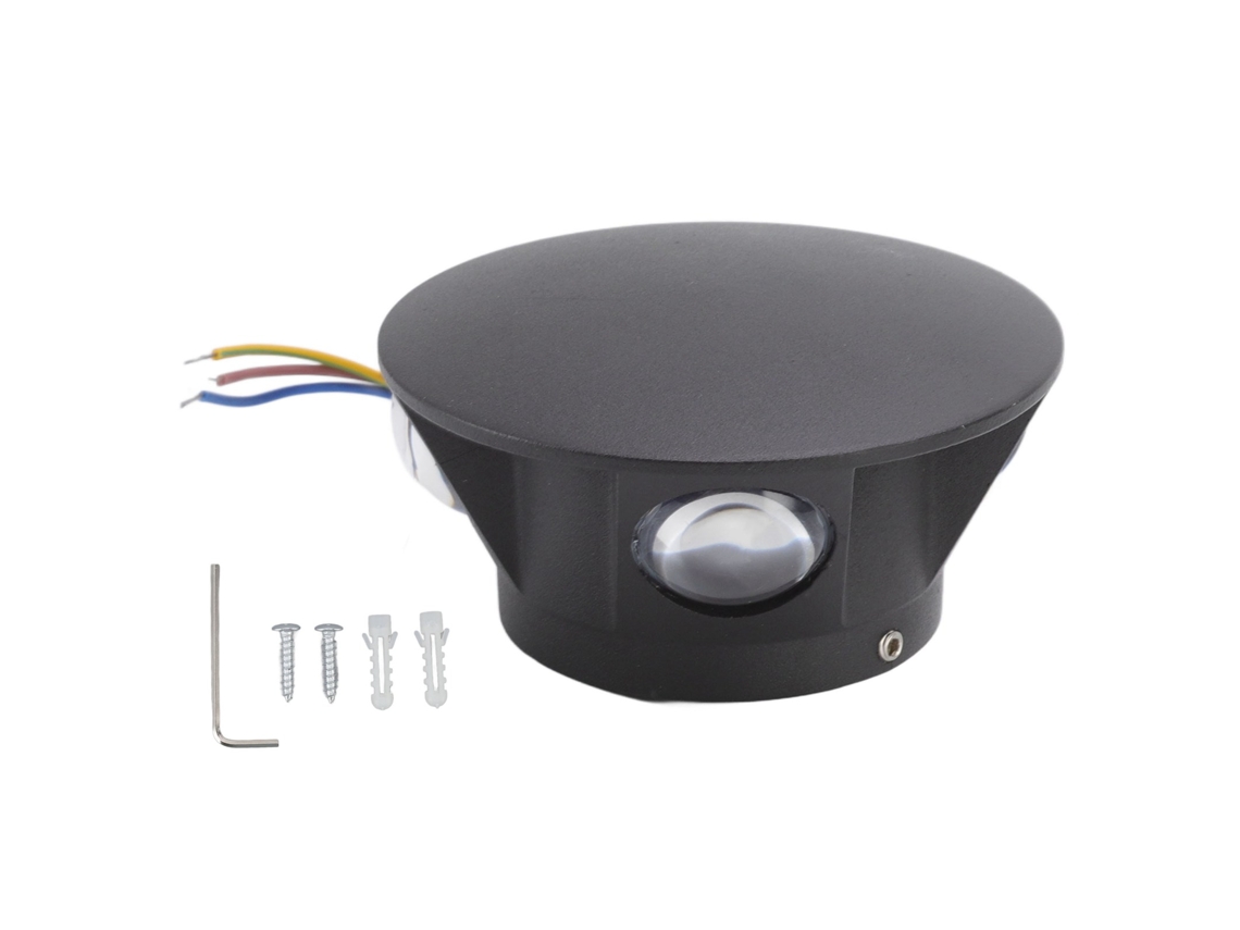 Yncm2026-lámpara De Pared Led Redonda 4 Lados Luz Caliente Blanca Decorativa 4w Para Pasillo Dormitorio