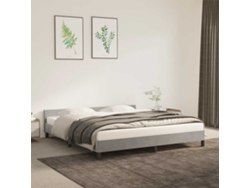 Estructura De Cama Sin Colchón Terciopelo Gris Claro 160x200 Cm
