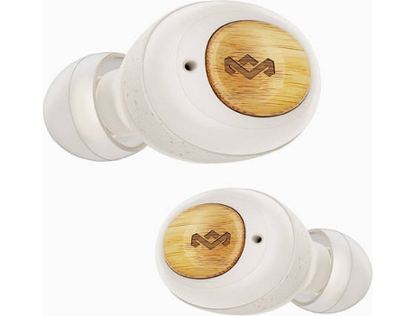 Auriculares Bluetooth True Wireless HOUSE MARLEY EM-JE131-C (In Ear - Micrófono - Blanco)
