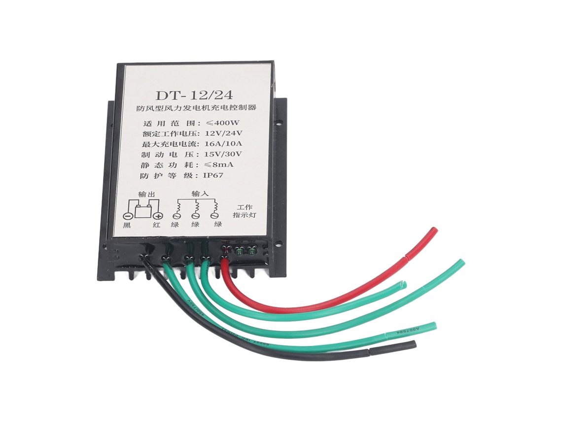 Controlador de carga para turbina eólica, resistente al agua IP67, con pantalla LED, reconocimiento automático, 12V 24V