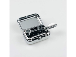 Cenicero Portátil De Metal Para Cinturón De Cigarrillos, Mini Cenicero Para Viajes, Inodoro, Pequeño, Plateado, 1 Unidad.