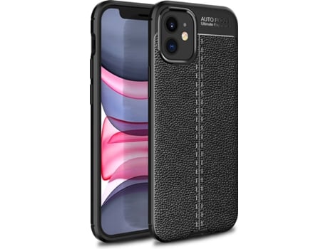 Funda iPhone 12 PHONESHIELD Rugged Leather Negro