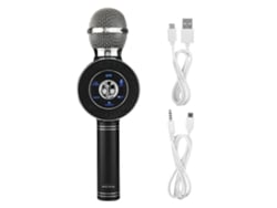 Micrófono Inalámbrico De Karaoke Bluetooth Parlante Usb Para Teléfonos Móviles Ktv Doméstico Negro