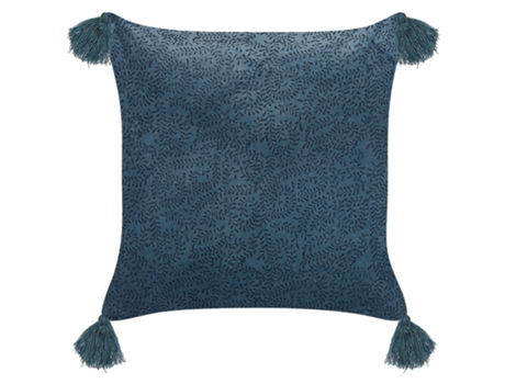 Cojín de terciopelo azul oscuro 45 x 45 cm BELIANI Setaria