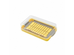 Cortador de mantequilla de acero inoxidable con recipiente de almacenamiento, ideal para refrigerar. Tamaño compacto y práctico. Rosewell