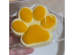 (naranja) Juguete Para Apretar Con Forma De Pata De Gato De Silicona Suave Y Lindo Para Aliviar El Estrés.