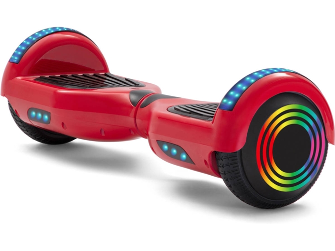 Hoverboard E-RIDES 6.5TL puro Rojo (Autonomía: 1 h | Velocidad Máx: 12 km/h)