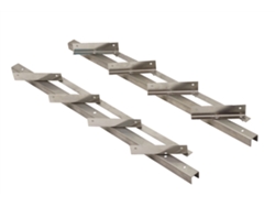 Persianas exteriores de acero inoxidable 50 cm O par WOVAR Flex Fence