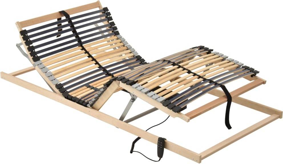 Somier de Láminas Eléctrico VIDAXL (Marrón - Madera - Compatible con Colchón: 70x200 cm)